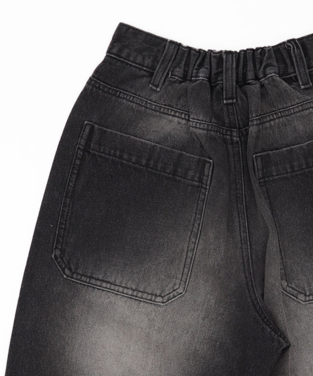 ヴィンテージウォッシュデニムハーフパンツ