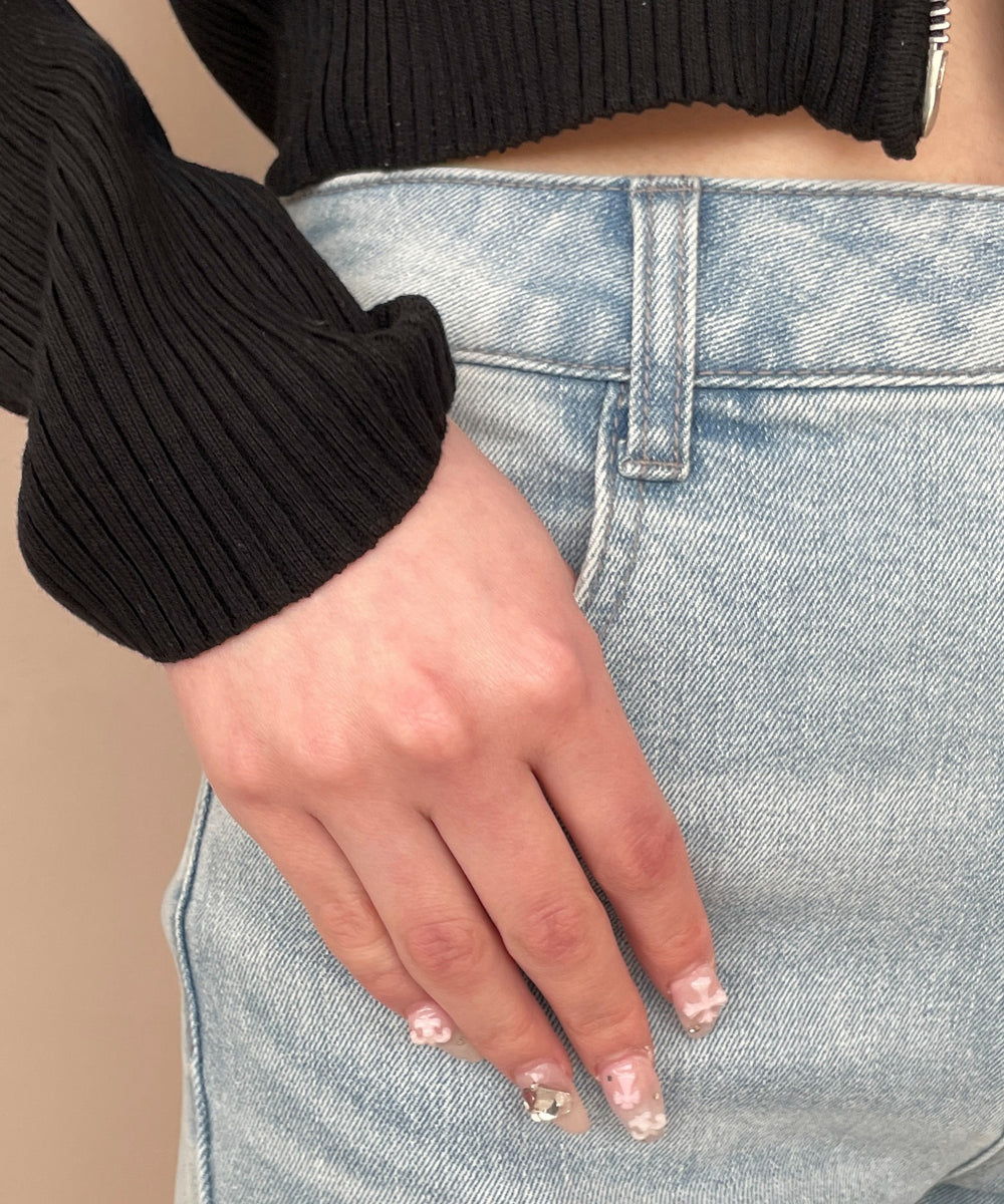 ローライズフレアデニムパンツ