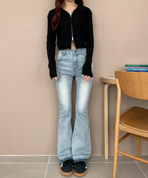 デニム淡加工 モデル：160cm M着用