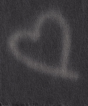 スプレーペイントストレートデニムパンツ