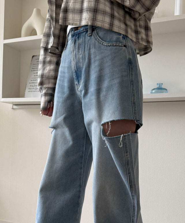 デニム淡 モデル：160cm M着用