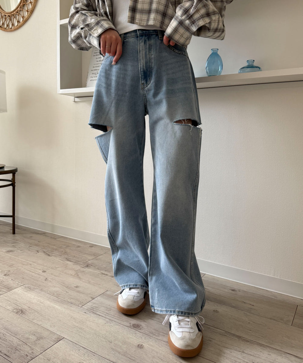 デニム淡 モデル：160cm M着用