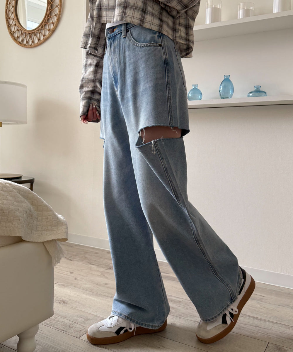 デニム淡 モデル：160cm M着用