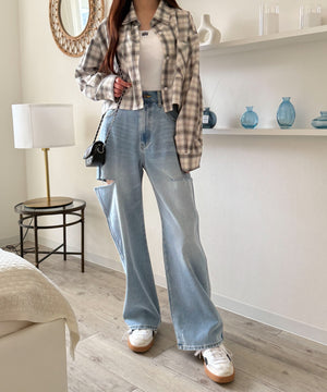 デニム淡 モデル：160cm M着用