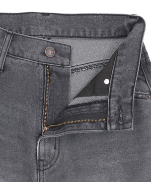 サイドカットデニムストレートパンツ