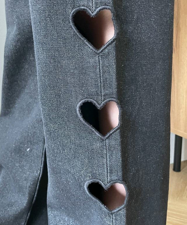 ハートサイドラインストレートパンツ