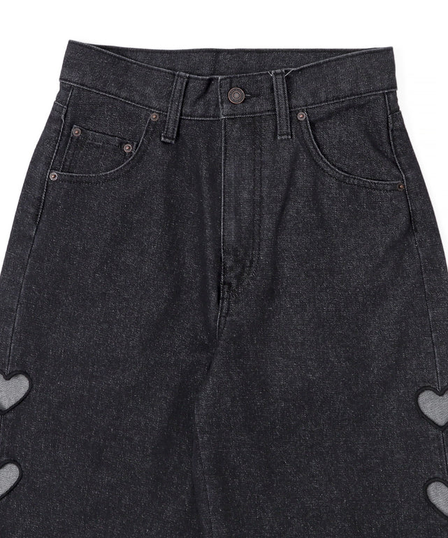 ハートサイドラインストレートパンツ