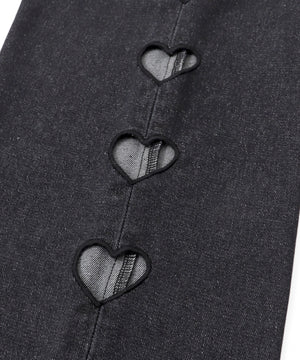 ハートサイドラインストレートパンツ