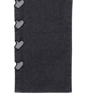 ハートサイドラインストレートパンツ