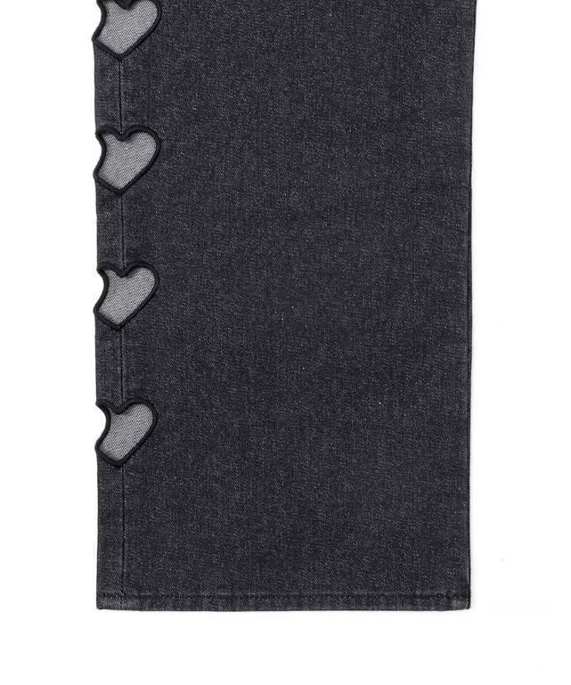 ハートサイドラインストレートパンツ