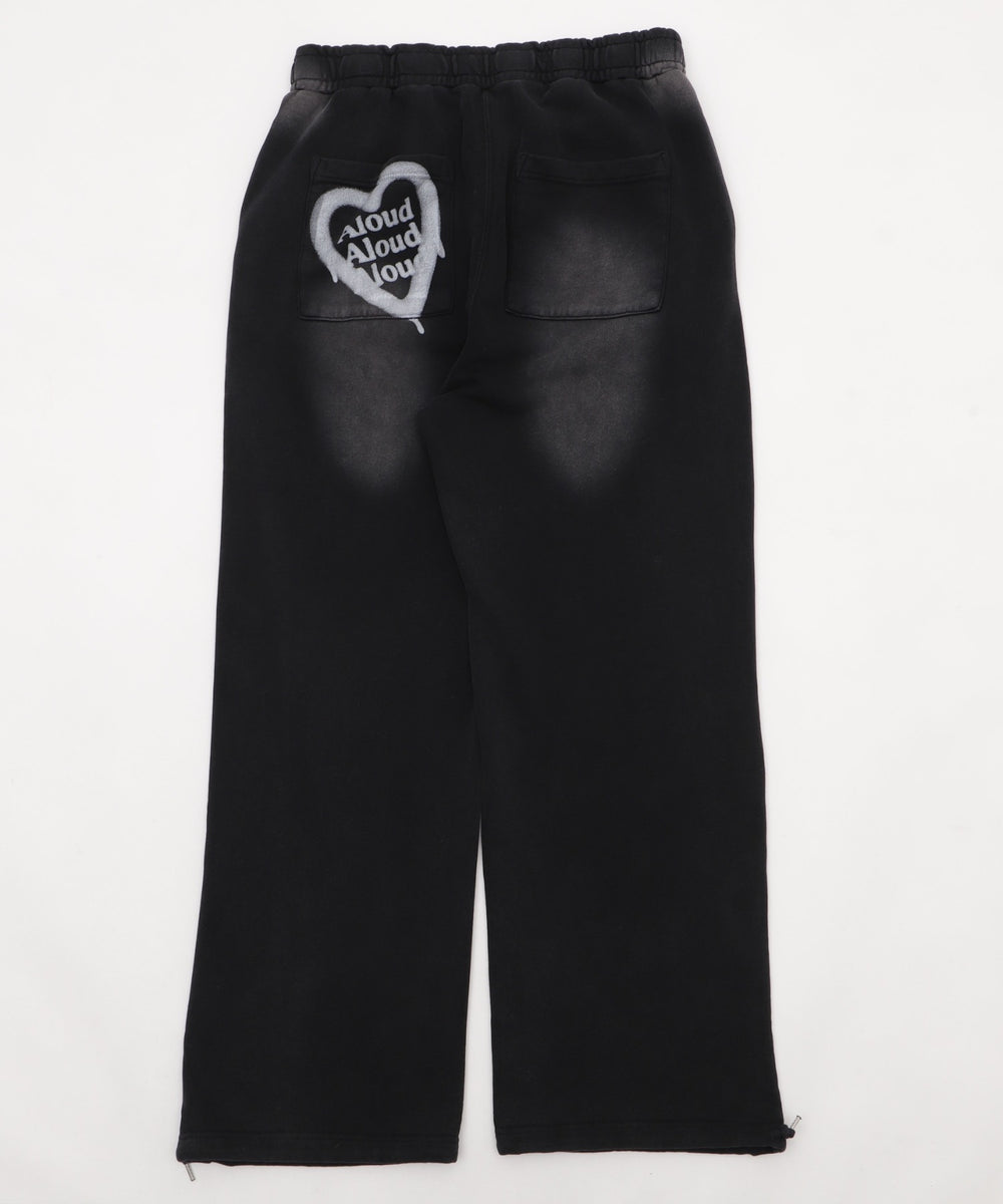 アシッドウォッシュグラフィックスウェットパンツ