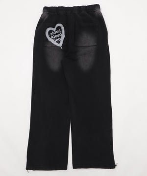 アシッドウォッシュグラフィックスウェットパンツ