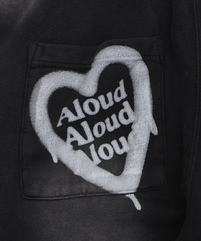 アシッドウォッシュグラフィックスウェットパンツ