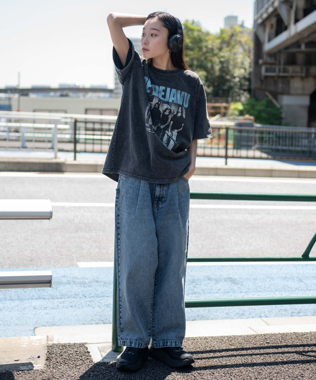 デニム中濃加工 モデル：161cm S着用