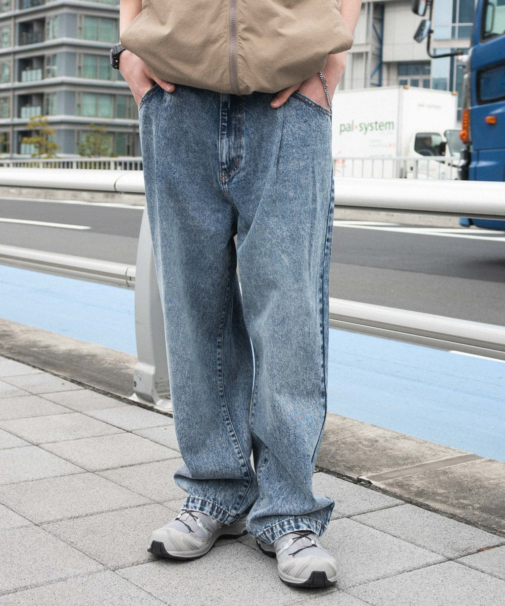 デニム中濃加工 モデル：180cm L着用