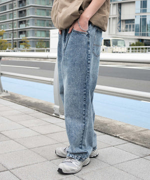 デニム中濃加工 モデル：180cm L着用