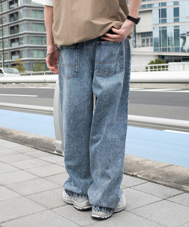 デニム中濃加工 モデル：180cm L着用