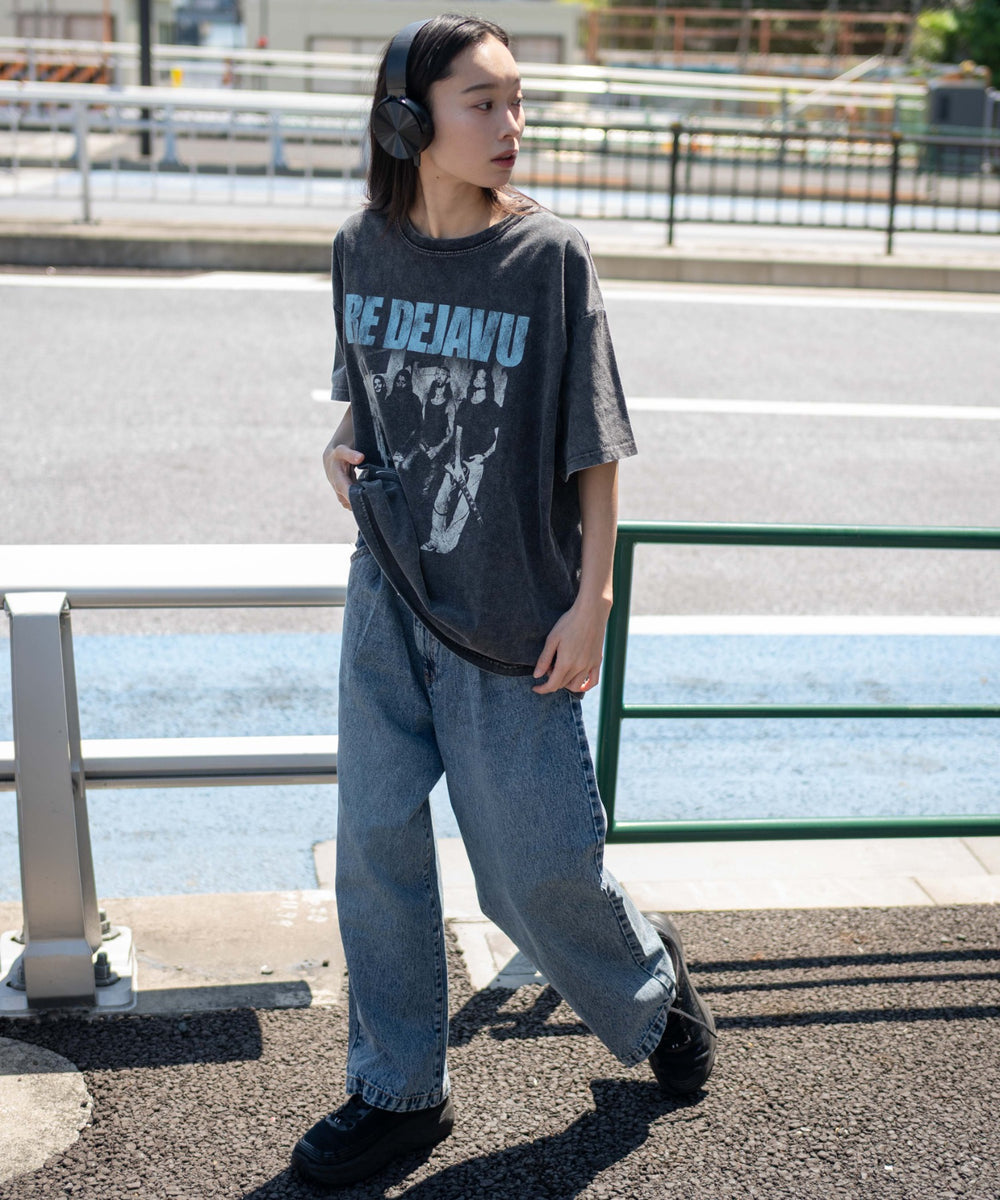 デニム中濃加工 モデル：161cm S着用