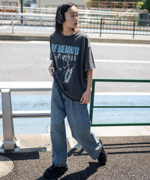 デニム中濃加工 モデル：161cm S着用