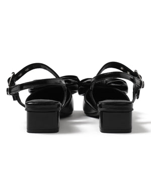 ダブルリボンポインテッドシューズ