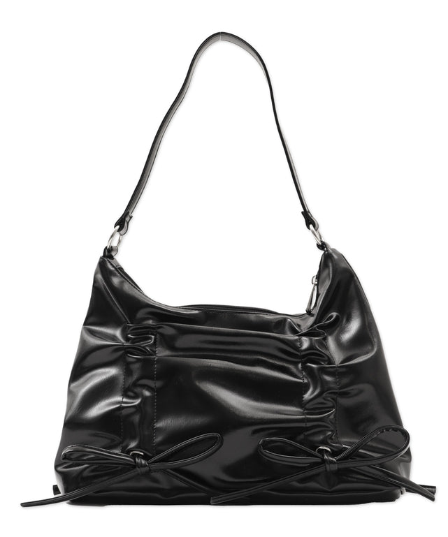 ギャザーリボンハーフムーンバッグ