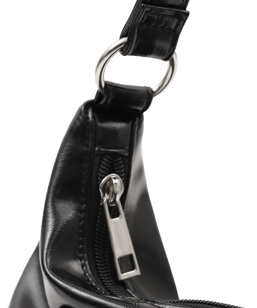 ギャザーリボンハーフムーンバッグ