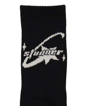 バックデザイン底パイルクルーソックス