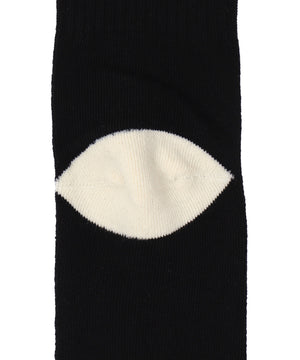 バックデザイン底パイルクルーソックス