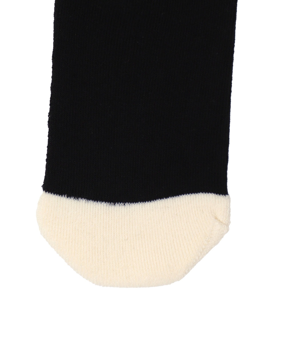 バックデザイン底パイルクルーソックス