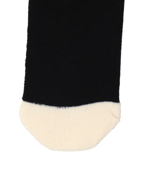 バックデザイン底パイルクルーソックス