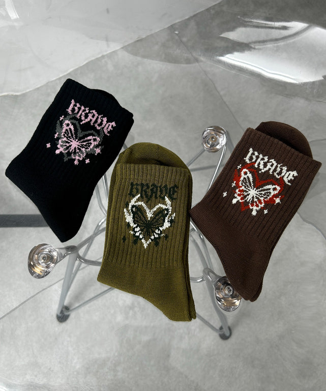 バタフライデザインソックス(23-25cm)