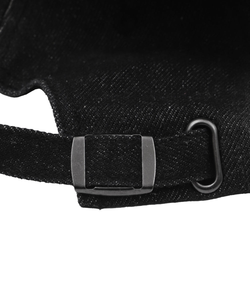 ロゴ刺繍エイジングデニムキャップ