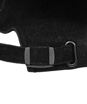 ロゴ刺繍エイジングデニムキャップ