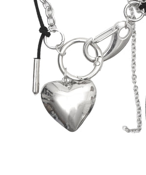 Lミックスチェーンハートネックレス