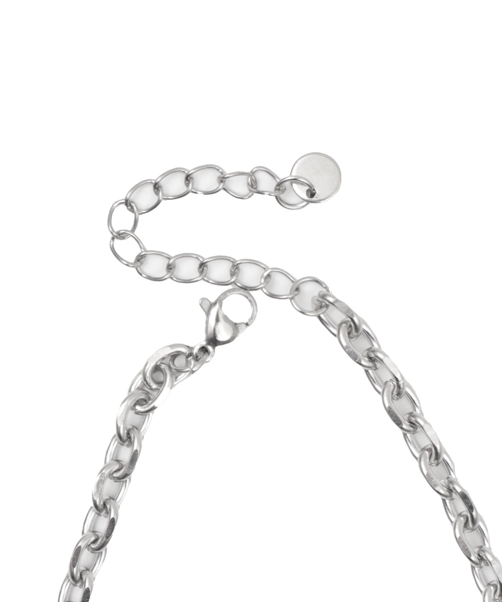 Lキラキラパールチェーンネックレス