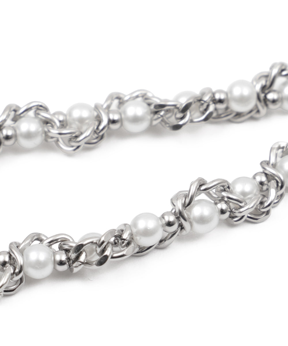 Lパールチェーンネックレス