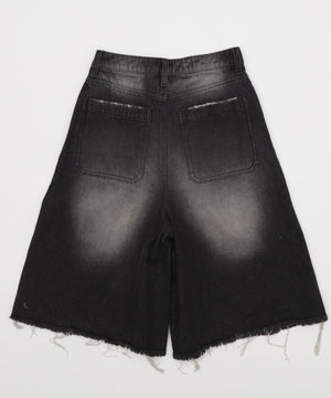 ヴィンテージウォッシュダメージバギーハーフパンツ