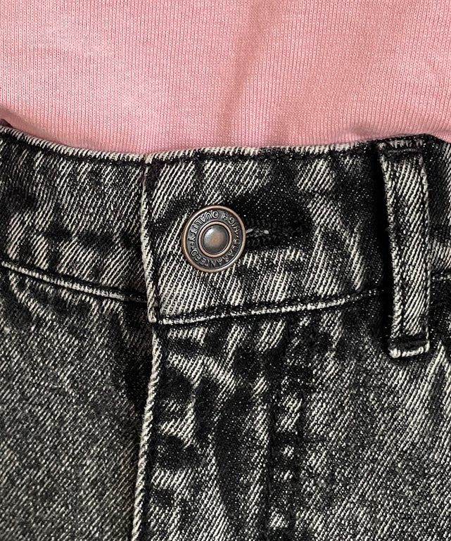 デニムフリルミニスカート