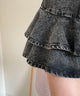 デニムフリルミニスカート