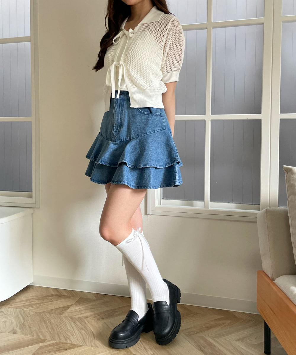 デニム淡 モデル：160cm F着用