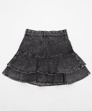 デニムフリルミニスカート