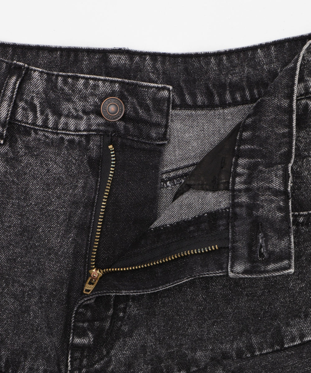 デニムフリルミニスカート