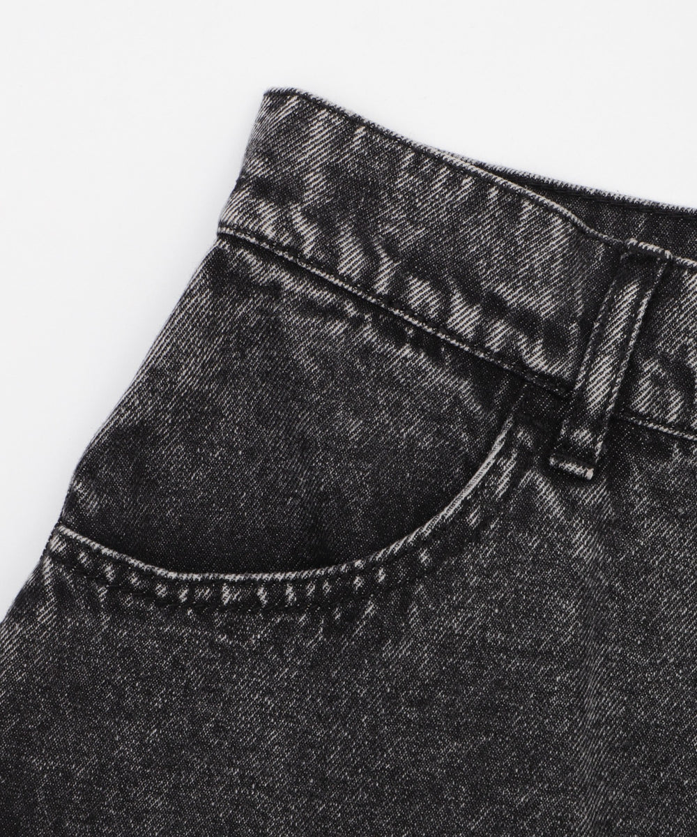 デニムフリルミニスカート