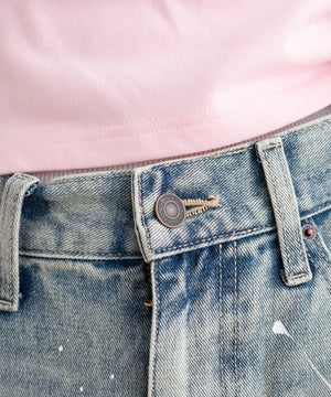 ペイントストレートデニムパンツ