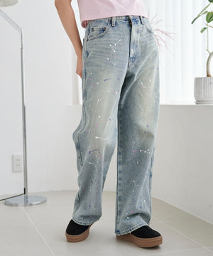 デニム淡加工 モデル：155cm M着用