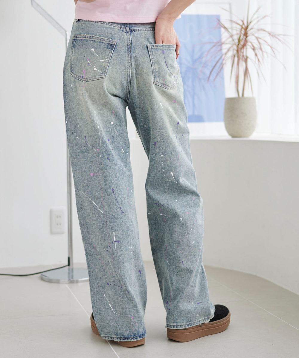 デニム淡加工 モデル：155cm M着用