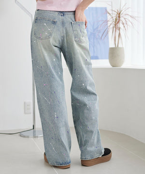 デニム淡加工 モデル：155cm M着用