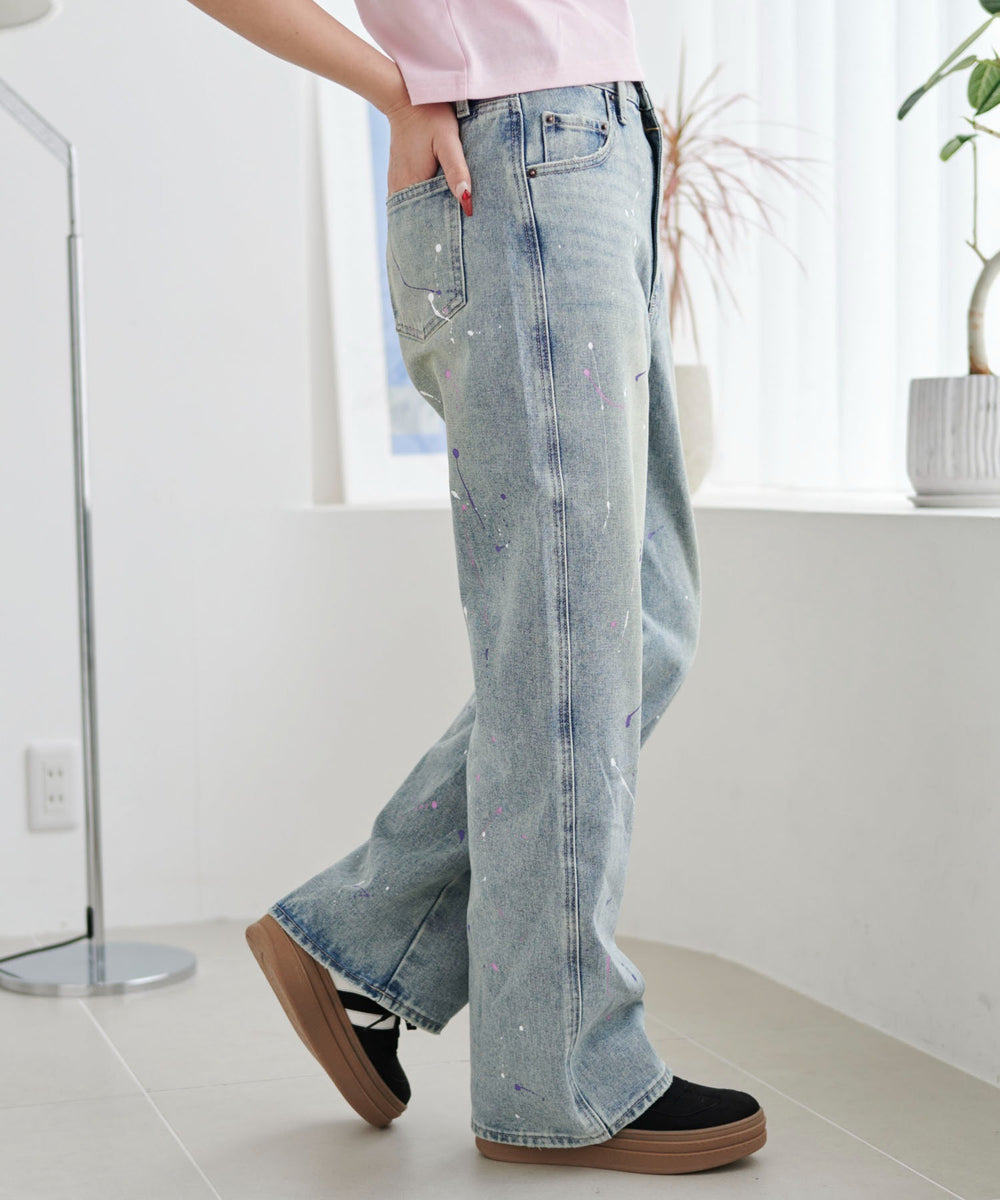 デニム淡加工 モデル：155cm M着用