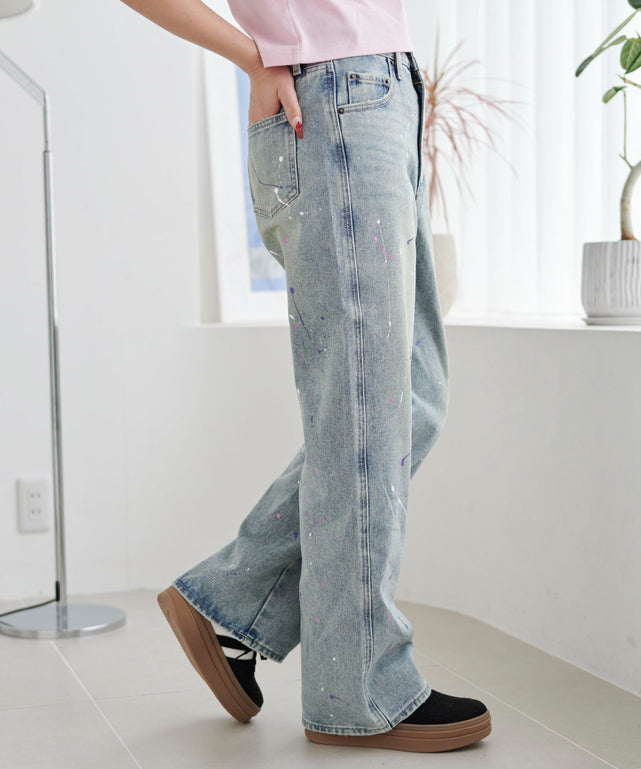 デニム淡加工 モデル：155cm M着用