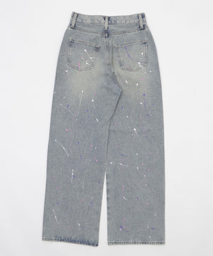 ペイントストレートデニムパンツ